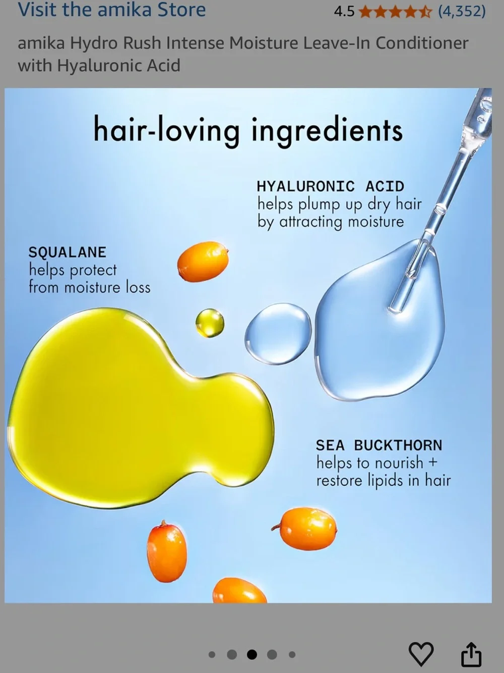 Amika Hydro Rush Intense Moisture Leave-In Conditioner (2 fl oz/60 ml)